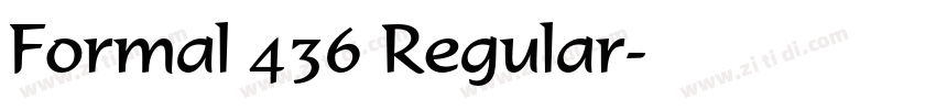Formal 436 Regular字体转换